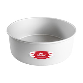 Fat Daddio's PRD-104 round cake pan in silver for even baking of large layers