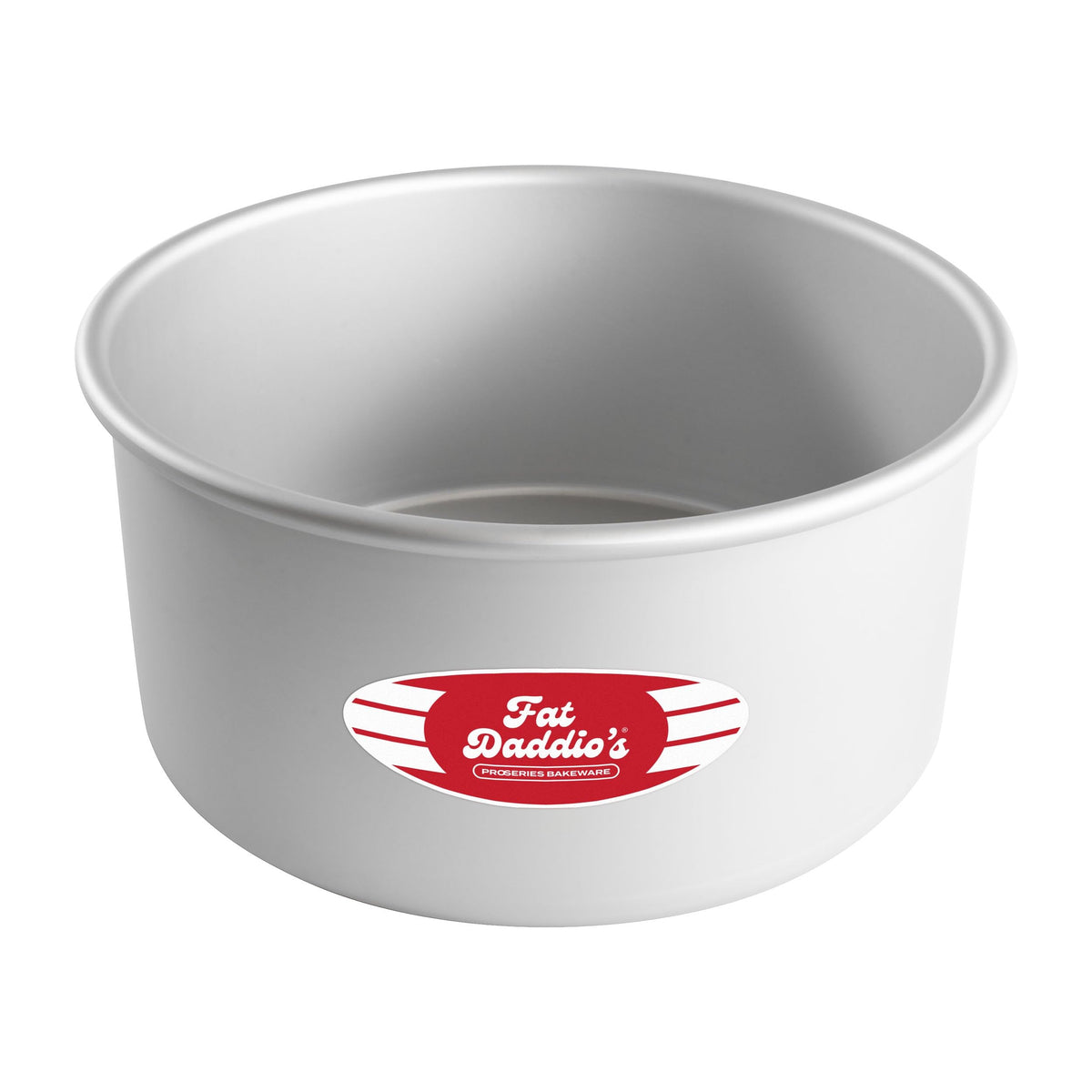 Fat Daddio's PRD-84 round cake pan with anodized finish, ideal for layered cakes.