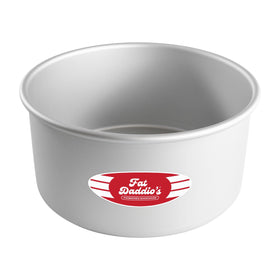 Fat Daddio's PRD-84 round cake pan with anodized finish, ideal for layered cakes.