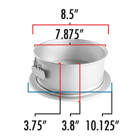 Fat Daddio's PSF-83 removable base and buckle for bakery-grade stability.