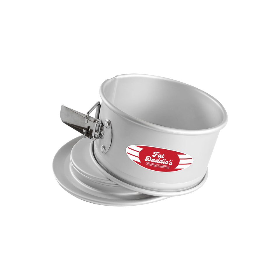 Fat Daddio's PSF-63 anodized springform pan side view for easy release of cheesecakes