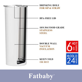 Fatbaby travel-friendly tumbler cup supports everyday hydration on commutes and getaways