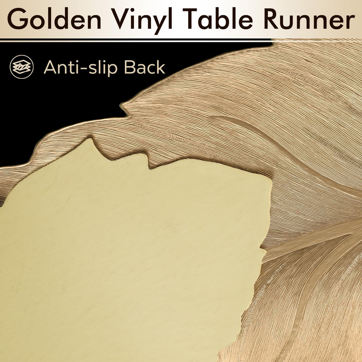 FAVE gold hollow-out design creates subtle shadows on the table