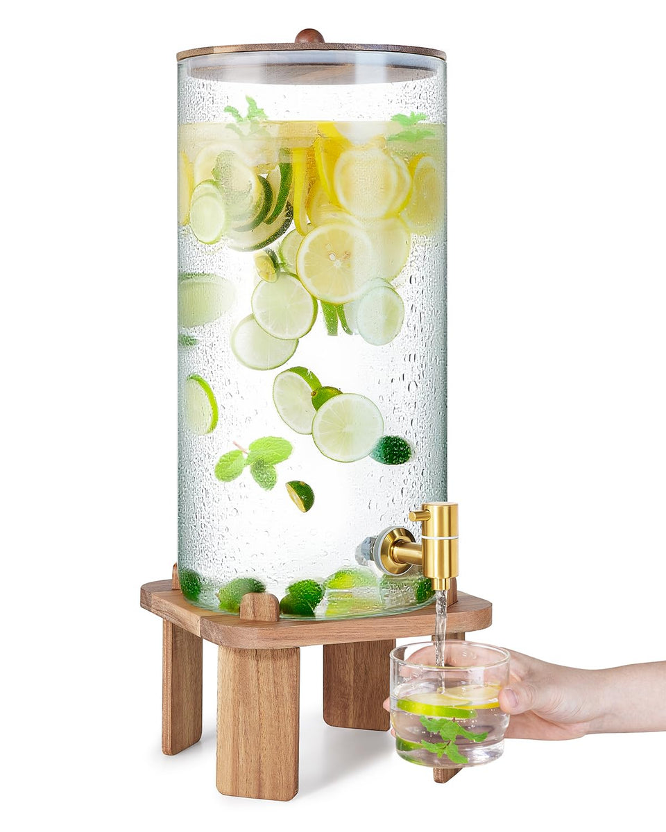 FavorFlavor 3-gallon drink dispenser with stand ready for party pours