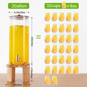 FavorFlavor glass beverage dispenser showing colorful drinks