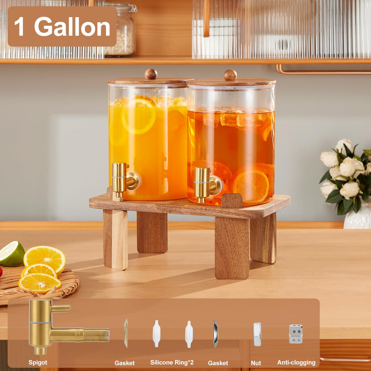 FavorFlavor glass dispenser shows thick glass and a smooth pour.