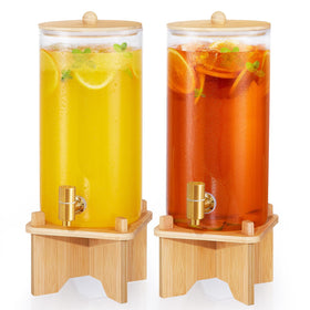 FavorFlavor glass dispenser on a stand, ready for party service