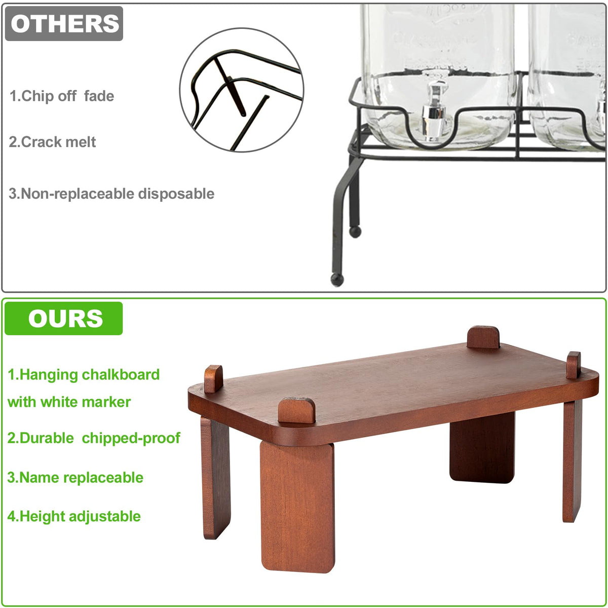 FavorFlavor wooden lid protects drinks and reduces contamination