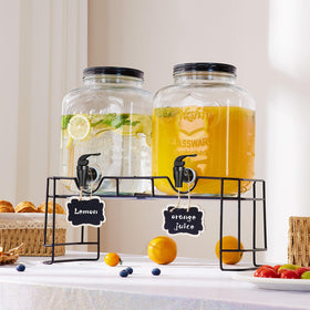 FavorFlavor dispenser with smooth-spout spigot for mess-free pouring at gatherings.