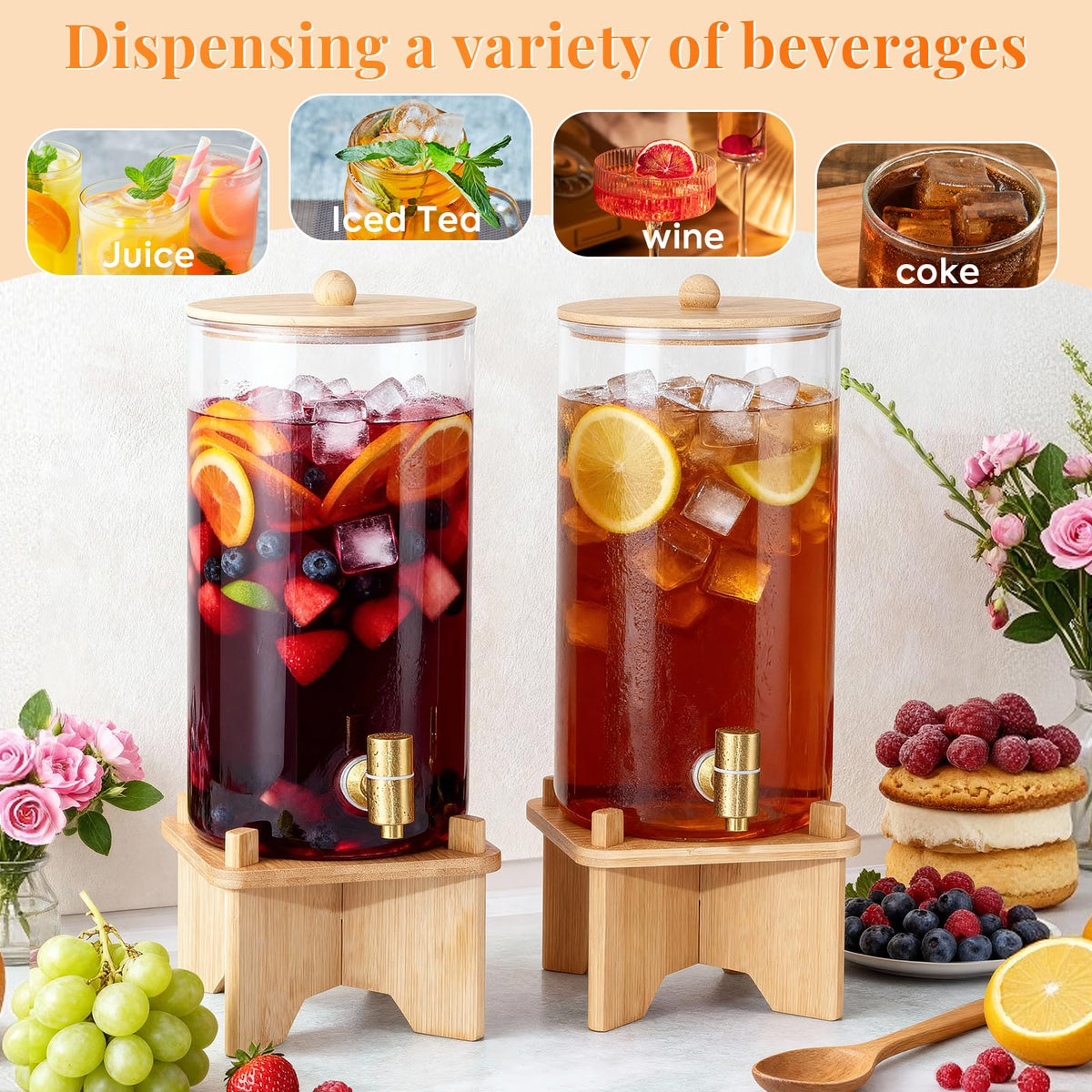 Two FavorFlavor dispensers shown side by side for larger gatherings