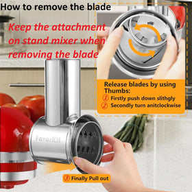FavorKit Slicer Shredder polished surface adds a sleek look to KitchenAid.