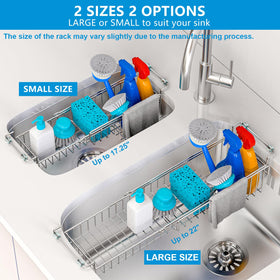 Two dividers in the FavoThings sink drying rack separate brushes and soap