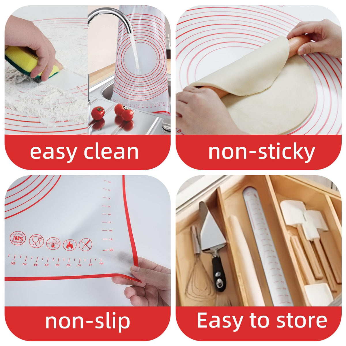 FavXD Dough Mat kneading station with precise measurements and guidance.