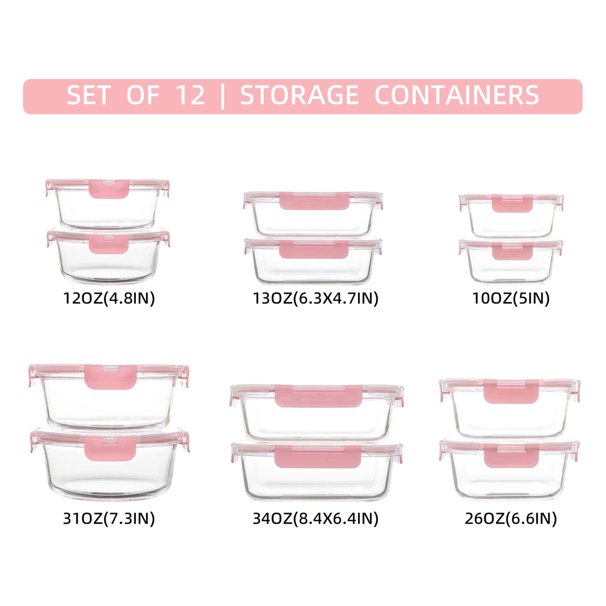 FAWLES borosilicate glass construction shown for durable, heat-safe storage.