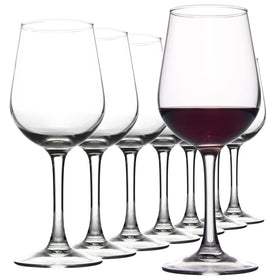 FAWLES eight-piece wine glass set with 15.5 oz capacity for everyday use