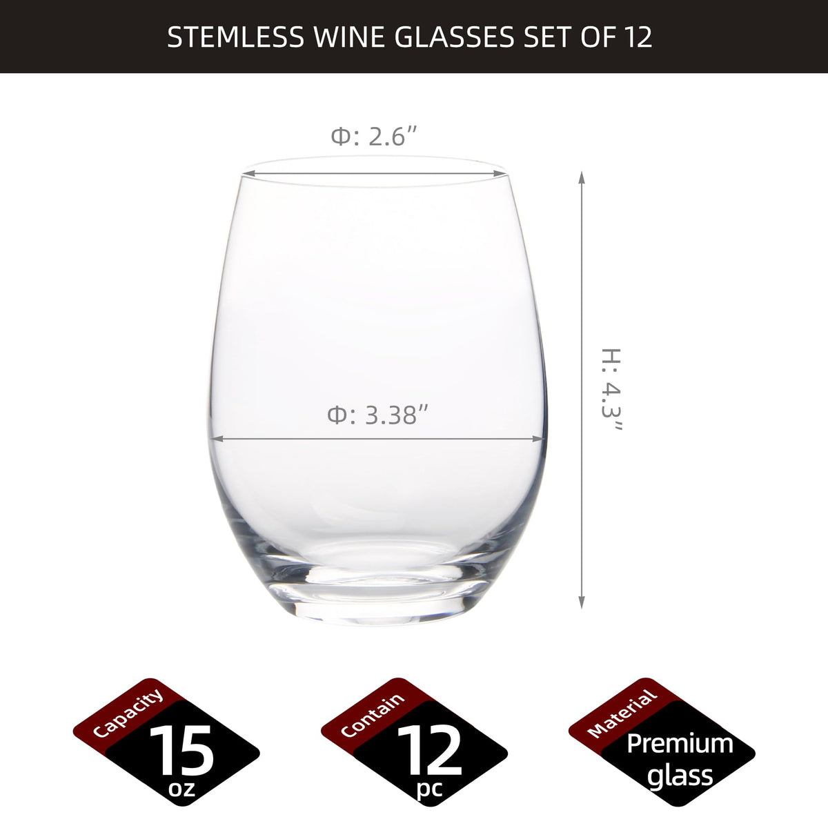 FAWLES stemless wine glasses closeup bowl highlights aroma release for richer tasting experiences