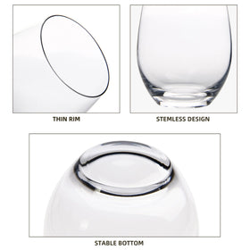 FAWLES stemless wine glasses gift-packaging makes a thoughtful gift for wine lovers