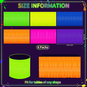 Fayoo Glow table skirt green enhances UV-lit dance floor decor.