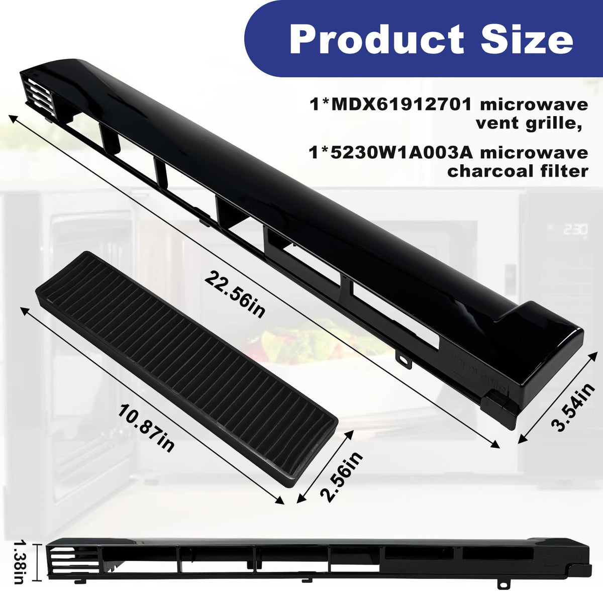 FBULWSEC MDX61912701 vent grille close-up shows slat design for cooling.