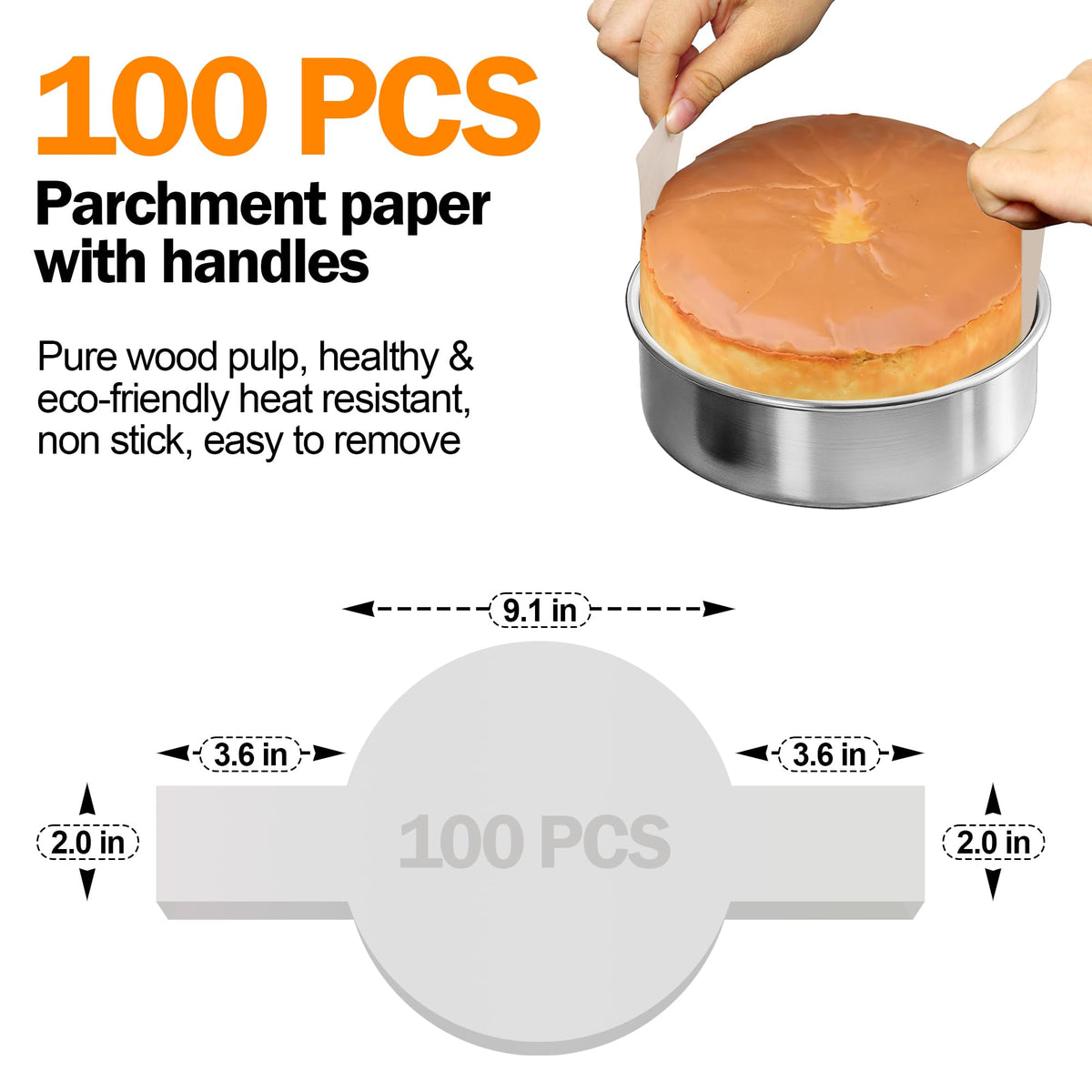 Fcgbdbz round 9in pans in heavy-gauge steel for durable baking.