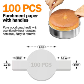 Fcgbdbz round 9in pans in heavy-gauge steel for durable baking.