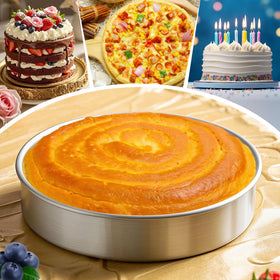 Fcgbdbz 2.2-inch deep seamless pans support layered cakes.