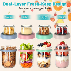Fcotsm removable top compartment lid showing separate ingredients for freshness.