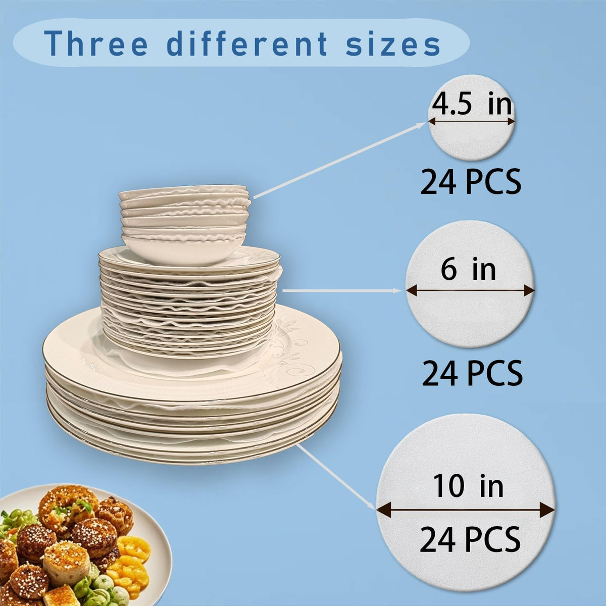 FCSTYODO felt plate dividers 4-5-inch stack safeguard small dishes for cabinet storage