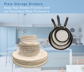 FCSTYODO felt plate dividers 6-inch stack guards delicate plates during organizing