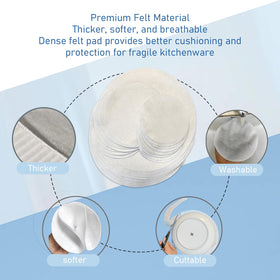 FCSTYODO felt plate dividers pack 72pcs simplifies moving and storage