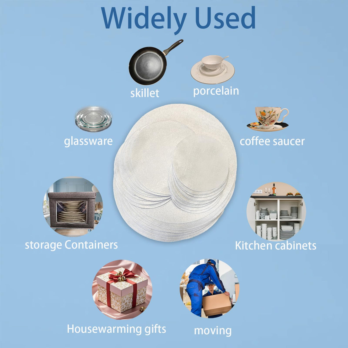 FCSTYODO felt plate dividers ideal for organizing cabinets and reducing chafing