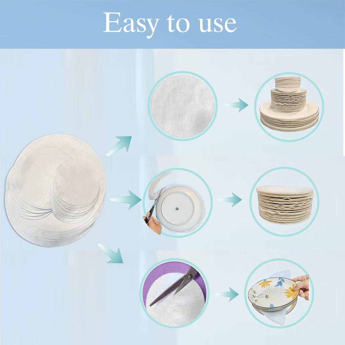 FCSTYODO felt plate dividers washable and reusable for long-lasting protection