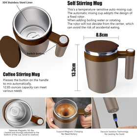 FCSWEET mug on charging dock highlights rechargeable power for daily use