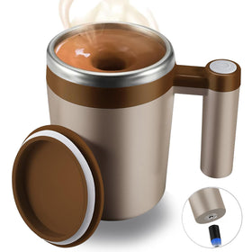 FCSWEET self-stirring mug front view, compact design for home or office