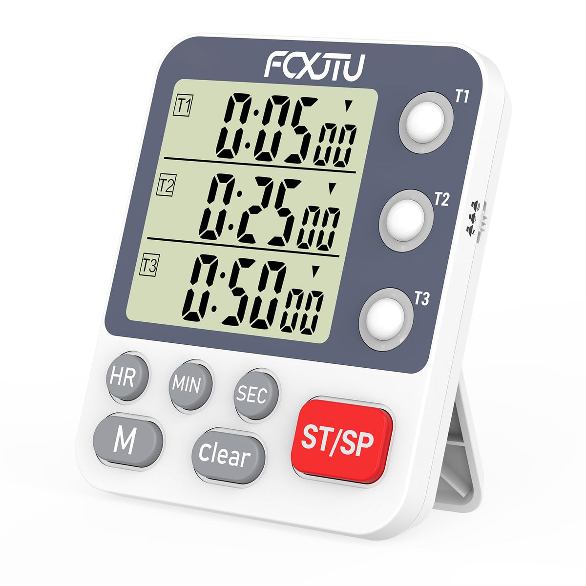 FCXJTU digital dual timer front display for easy kitchen timing