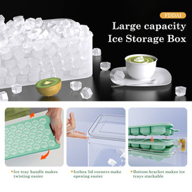 FDDAI hexagon ice tray with non-stick surface releases easily.