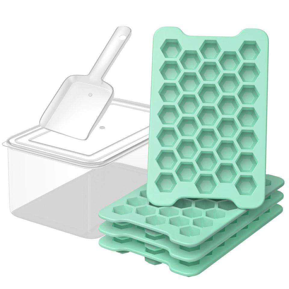 FDDAI mini ice tray stackable hexagon cubes for quick chilling.