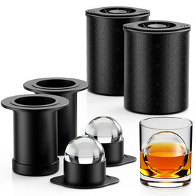FDDAI clear ice ball maker 2.5-inch produces premium ice spheres for smoother whiskey