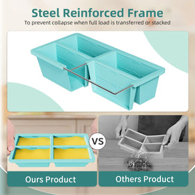 FDDAI freezer tray with clear lid seals tightly to prevent spills
