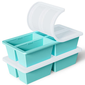 FDDAI silicone freezer tray shows four portion sections for precise 250ml and 125ml servings
