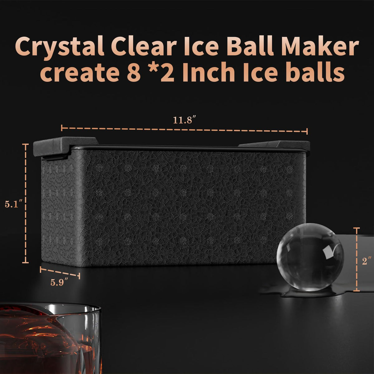 FDDBI 2-inch ice spheres ready after freezing.
