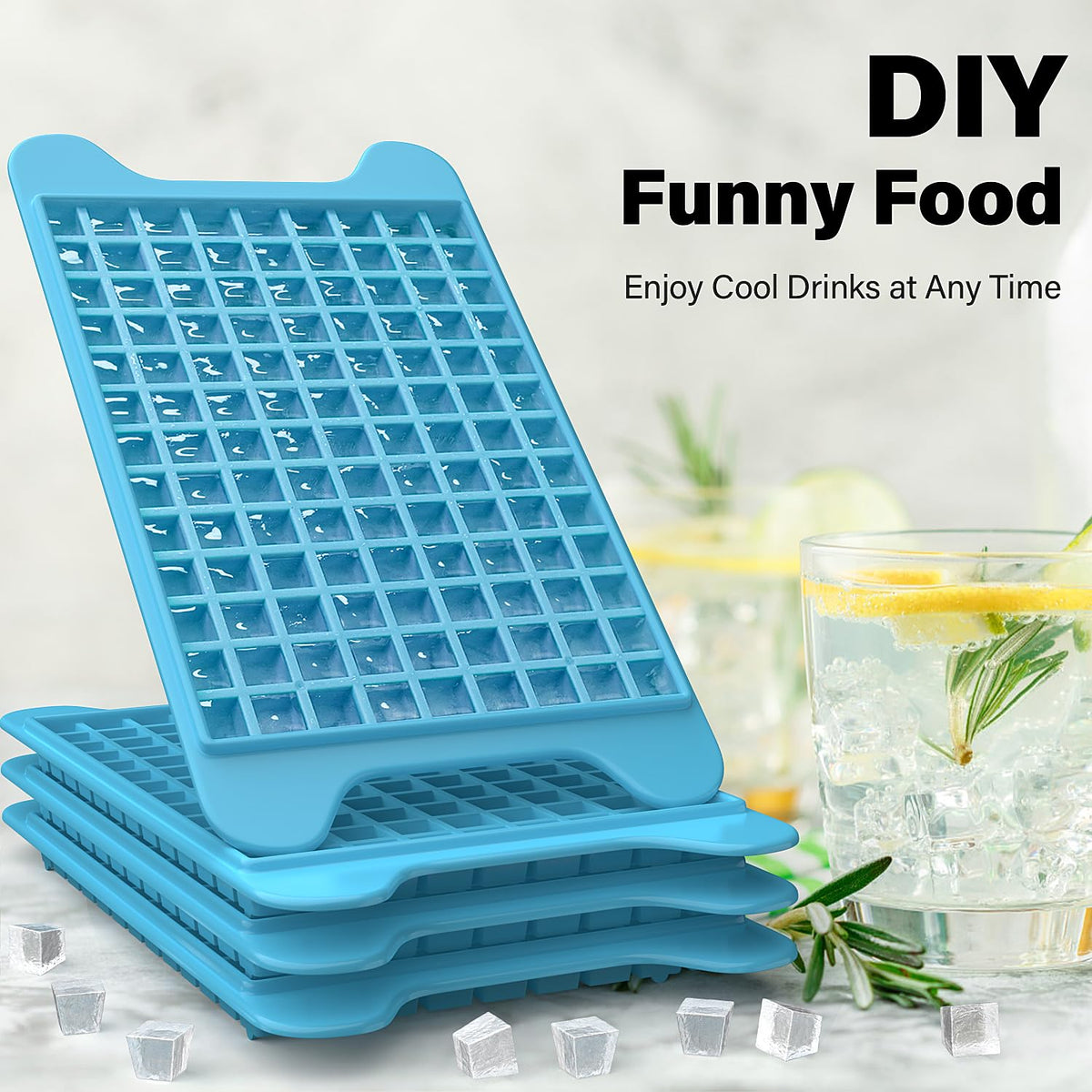 FDDBI crushed-ice tray doubles for fruit juice and coffee freezing