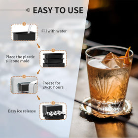 FDDBI silicone tray with easy release for quick, clean ice removal
