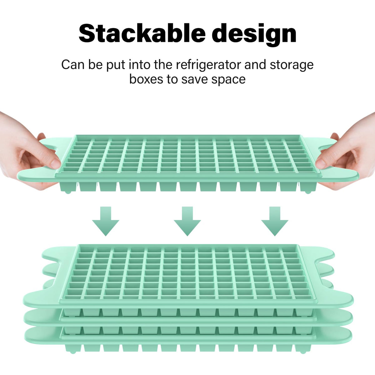 FDDBI mini ice tray-bin open lid highlighting convenient scoop and accessibility.