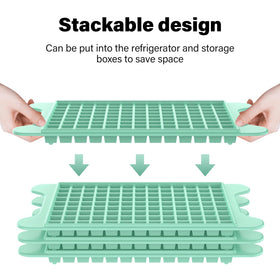 FDDBI mini ice tray-bin open lid highlighting convenient scoop and accessibility.