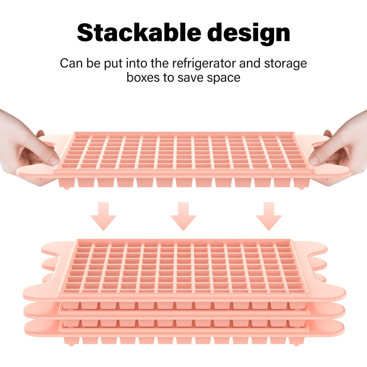 FDDBI nugget ice tray showing 117 tiny cubes for beverages