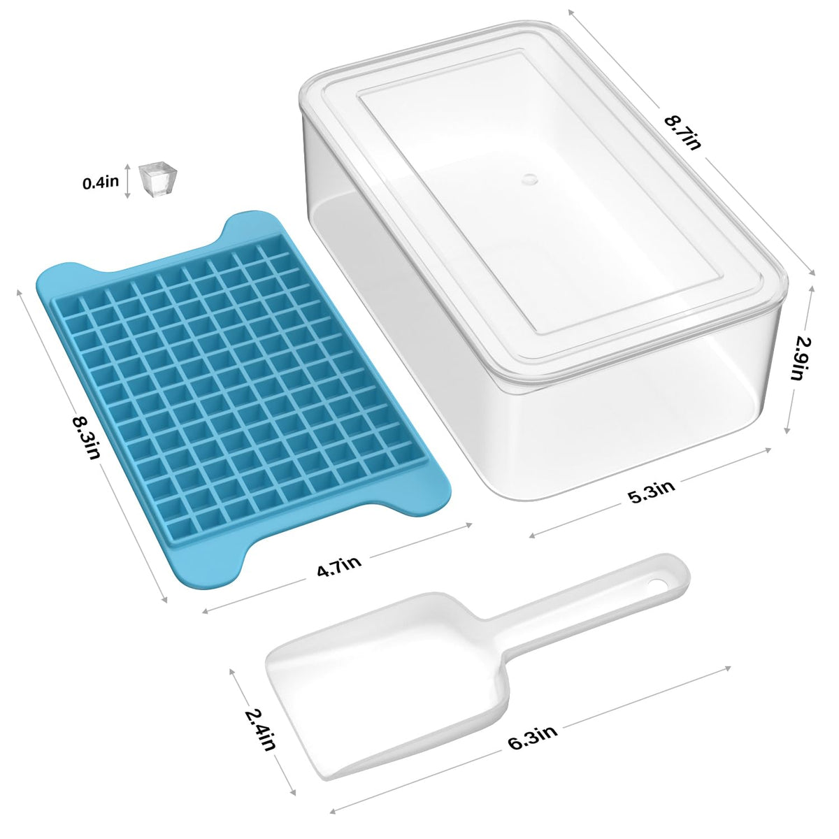 FDDBI nugget ice tray with 117 cubes for beverages and cocktails