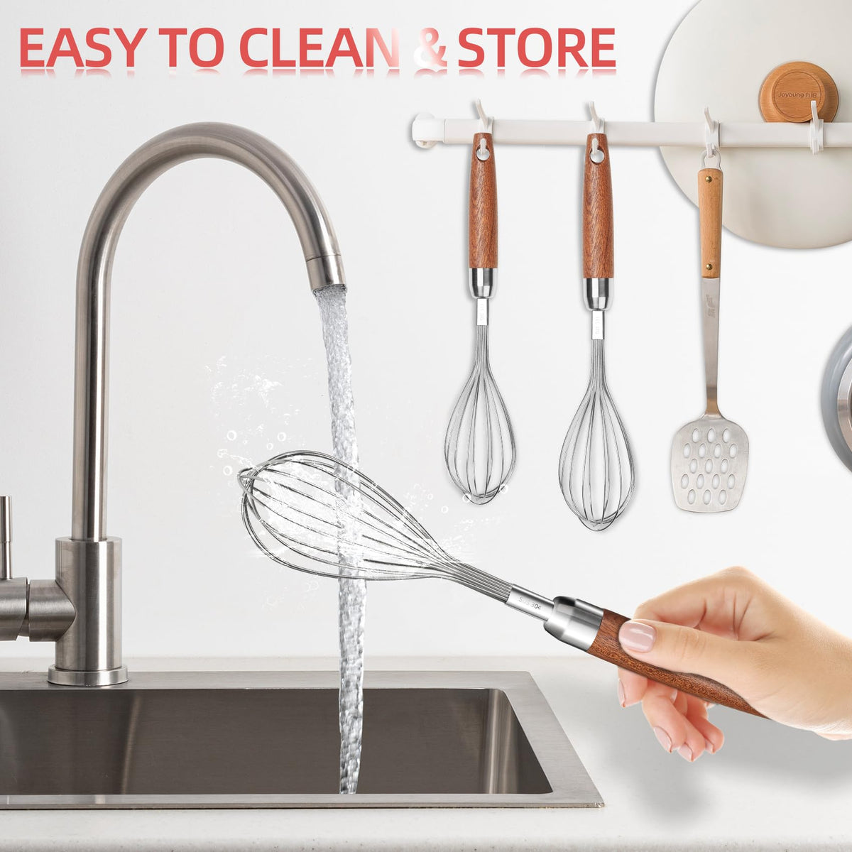 FDEYIQ balloon whisk versatile for drinks and sauces.