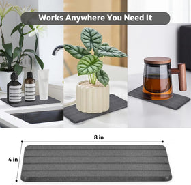 FDJTPOIU drying mat on counter with dishes illustrating counter organization