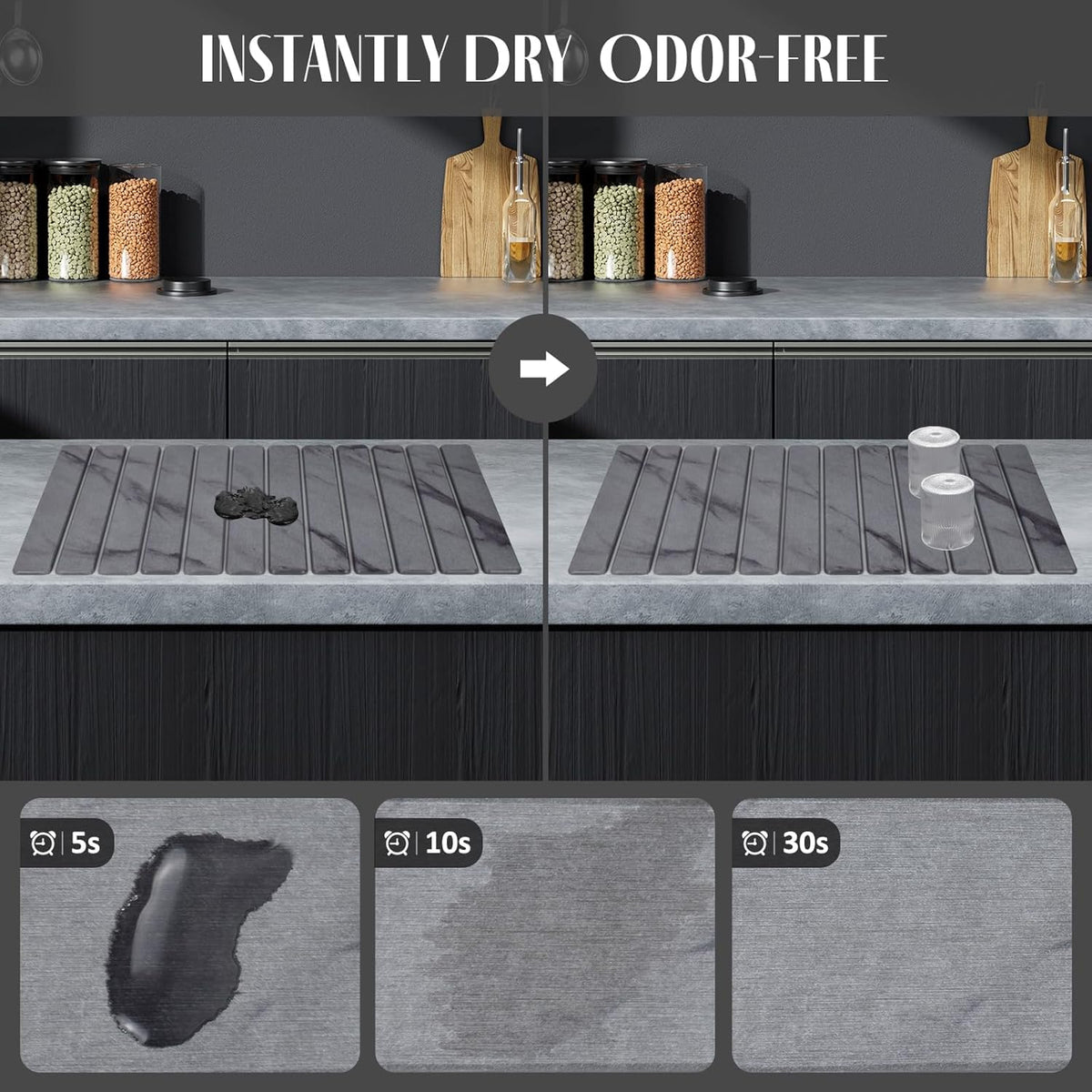 FDJTPOIU foldable drying mat folded flat for easy storage